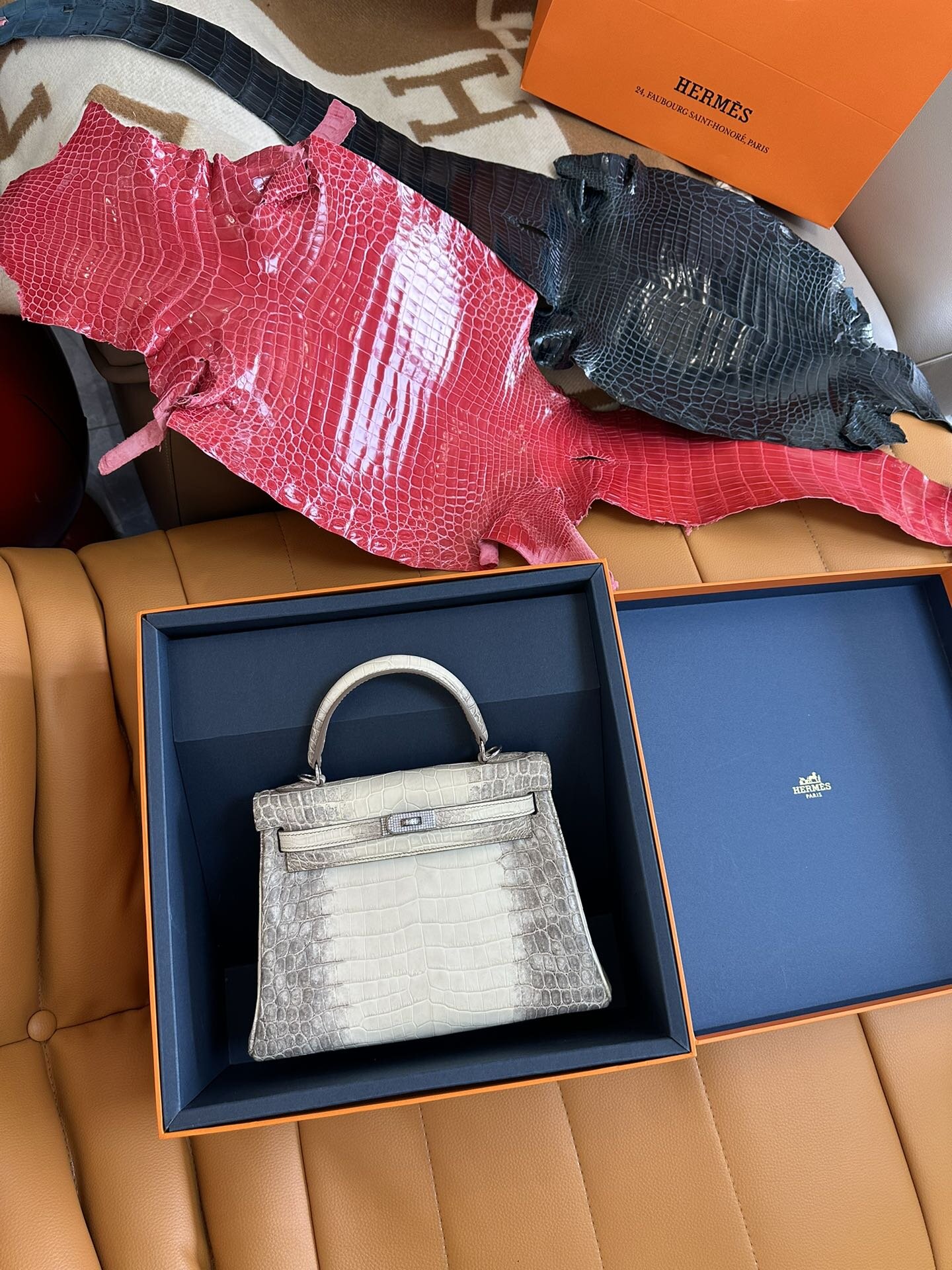 Hermes kelly 25 Himalayan crocodile